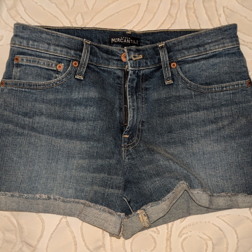NWT J. Crew high rise Jean shorts size 26